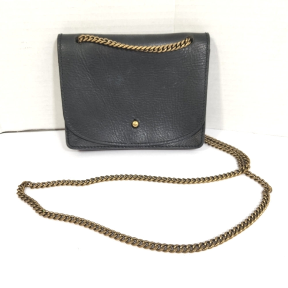 Madewell Black Mini Bag with Gold Chain